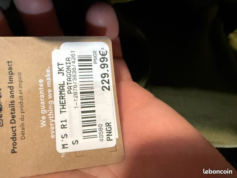 Used Patagonia M'S R1 THERMAL FULL-ZIP HOODY bike — image 2 of 3