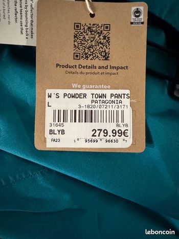 Used Patagonia Powder Town Pants bike — image 2 of 4