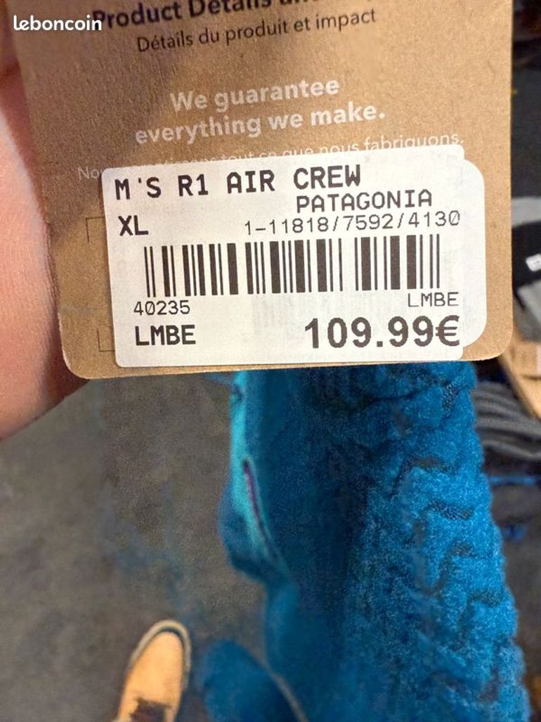 Used Patagonia Men's R1® Air Crewneck bike — image 2 of 3