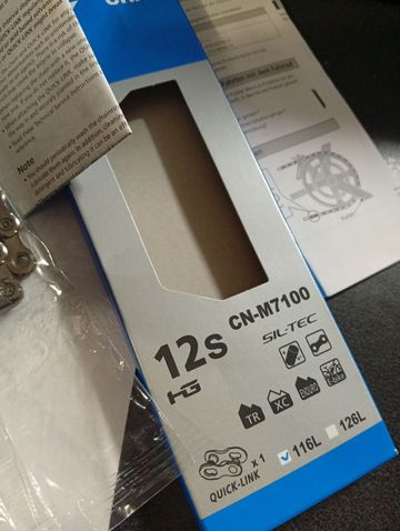 Used Shimano SLX CN-M7100 Quick Link Chain 12-speed 116L bike — image 8 of 8