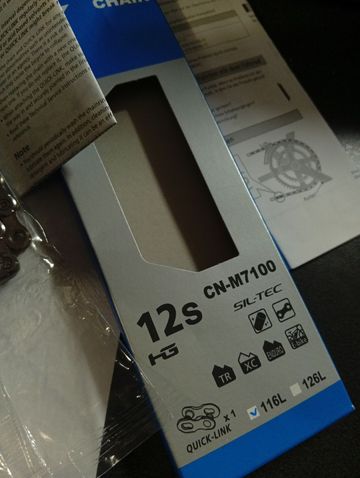Used Shimano SLX CN-M7100 Quick Link Chain 12-speed 116L bike — image 7 of 8