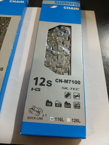 Used Shimano SLX CN-M7100 Quick Link Chain 12-speed 116L bike — image 2 of 8