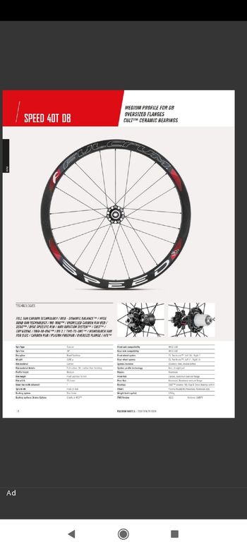 Gebrauchtes 2020 Fulcrum Speed 40T Tubular Wheelset bike — Bild 7 von 15