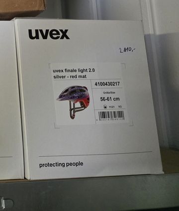 Used Uvex Finale Light 2.0 Smart LED Helmet Silver/Red 56-61cm 2026 bike — image 2 of 3