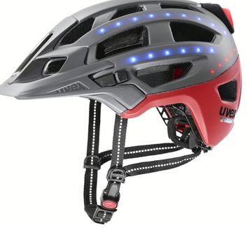 Käytetty Uvex Finale Light 2.0 Smart LED Helmet Silver/Red 56-61cm 2026 Cycling Accessories