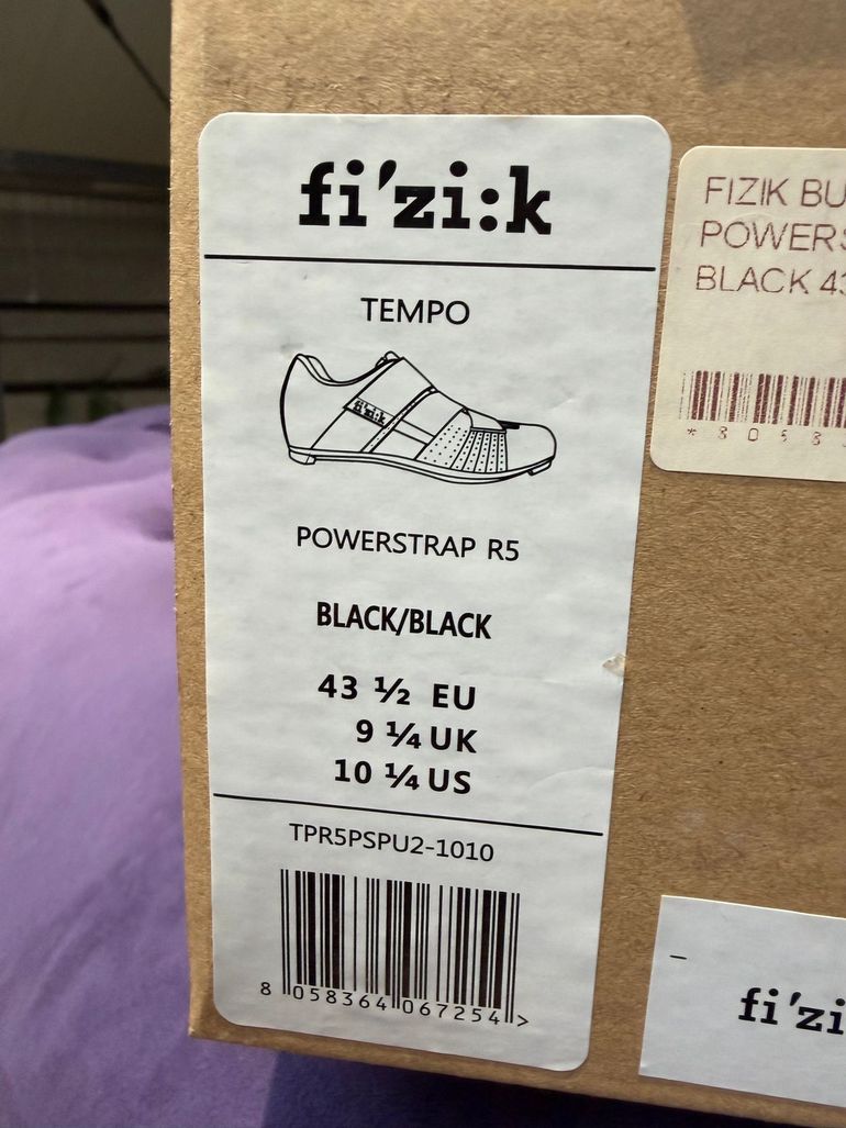 Used Fizik Road shoes Fizik Tempo Powerstrap R5 Black bike — image 13 of 13