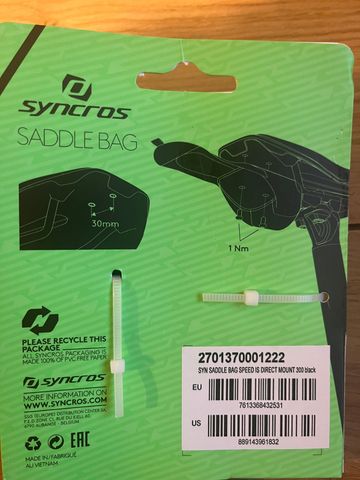 Used Syncros Tofino R 2.0 Channel Saddle + Speed iS Direct Mount Saddlebag 300ml bike — image 11 of 14
