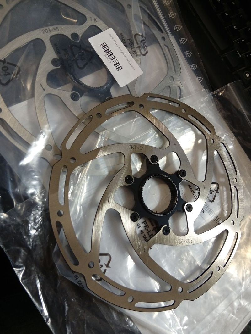 Used Tektro TR-35 203mm Center-Lock Disc Brake Rotor Brakes