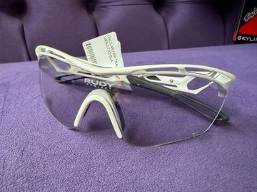 Używany Rudy project Okulary Tralyx Slim White Impactx 2 Black Cycling Accessories