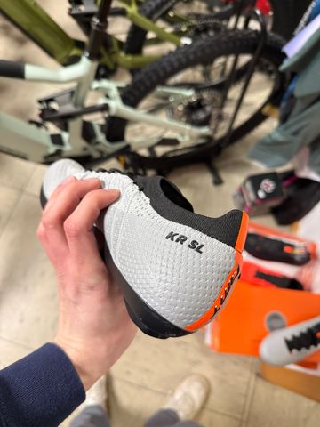 Used Dmt KR SL size 39, new road cycling shoes, grey, shoelaces 2025 bike — image 2 of 8