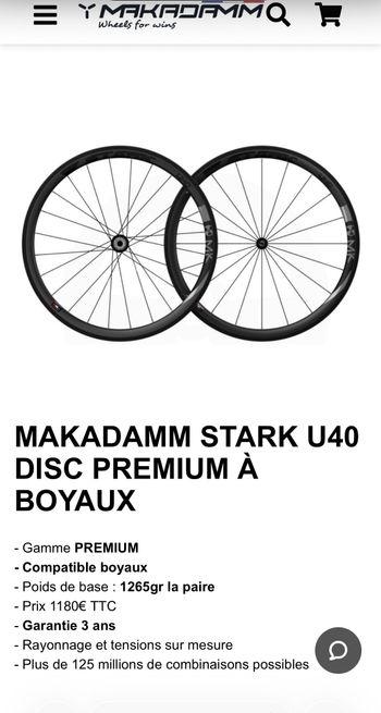 Used Makadamm Stark U40 Premium à Boyaux 2024 bike — image 3 of 6