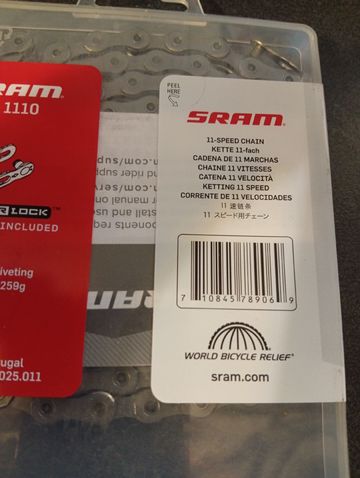 Used Sram NX Power PC 1110 11-speed Chain 114 Links bike — image 4 of 6