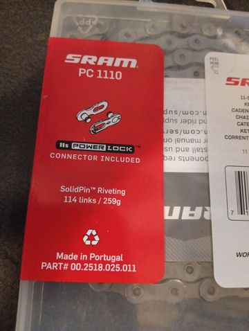 Used Sram NX Power PC 1110 11-speed Chain 114 Links bike — image 3 of 6
