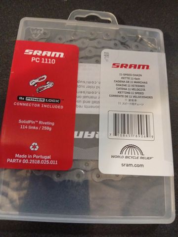 Used Sram NX Power PC 1110 11-speed Chain 114 Links bike — image 2 of 6