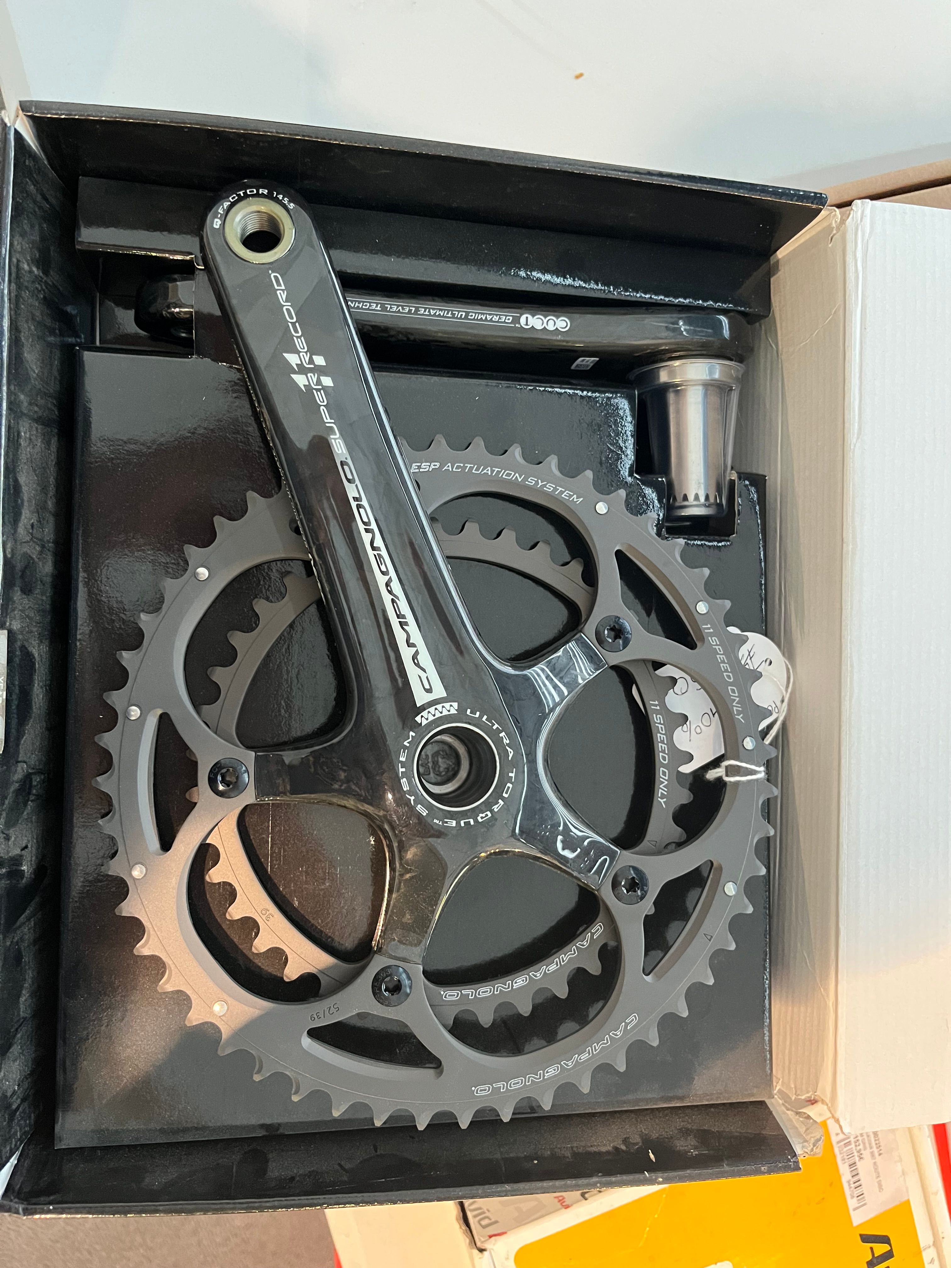 Campagnolo Grupo Completo - Super Record EPS - 2x12 velocidades - Freno de Disco Hidráulico - Flat Mount