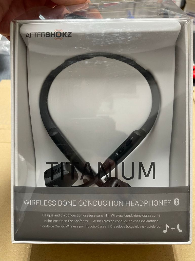 Used Aftershokz Trekz Titanium Bone Conduction Headphones bike — image 1 of 5