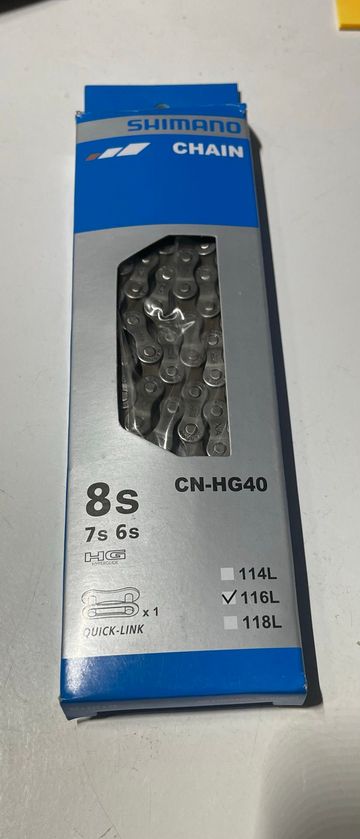 Used Shimano CN-HG40 6/7/8-speed Chain 116L bike — image 2 of 2