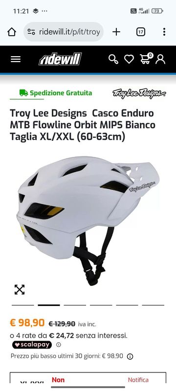 Used Troy Lee Designs Casco Enduro MTB Flowline Orbit MIPS Bianco XL/XXL bike — image 2 of 15