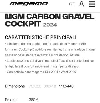 Used MGM CARBON GRAVELCOCKPIT MGM CARBON GRAVELCOCKPIT bike