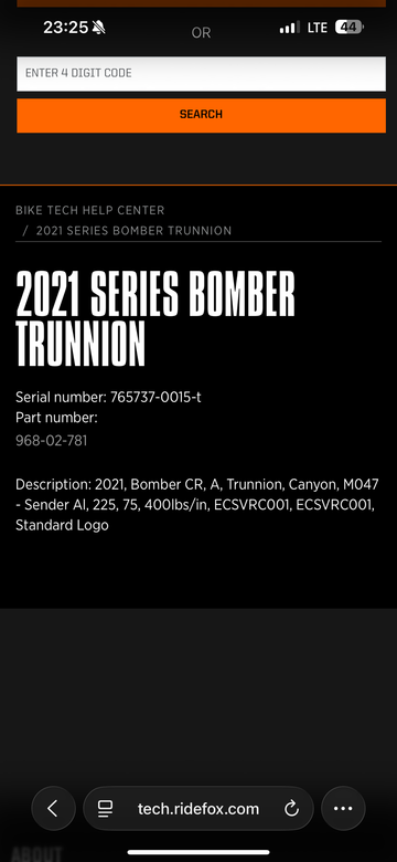 2021 Marzocchi Bomber CR Rear Shock bike d'occasion — image 8 sur 8