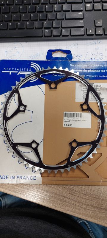 Brugt Stronglight Specialités TA Horus 53T Chainring Drivetrain & Pedals