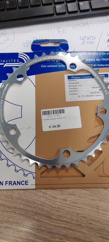 Stronglight, TA Specialites Vento 42T Chainring