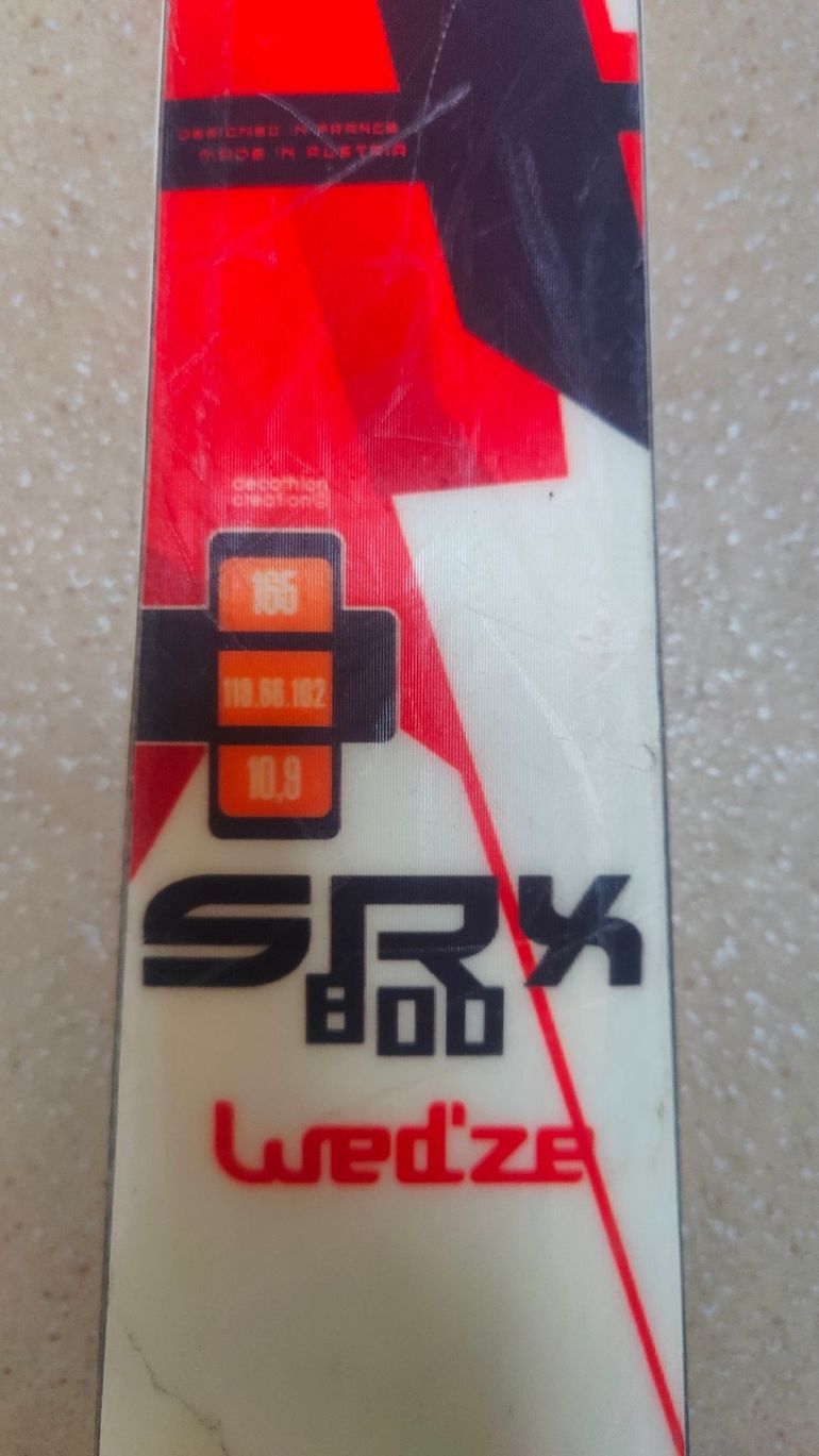 Używany 2015 Wedze SRX 800 Skis with Boost Bindings bike — zdjęcie 2 z 8