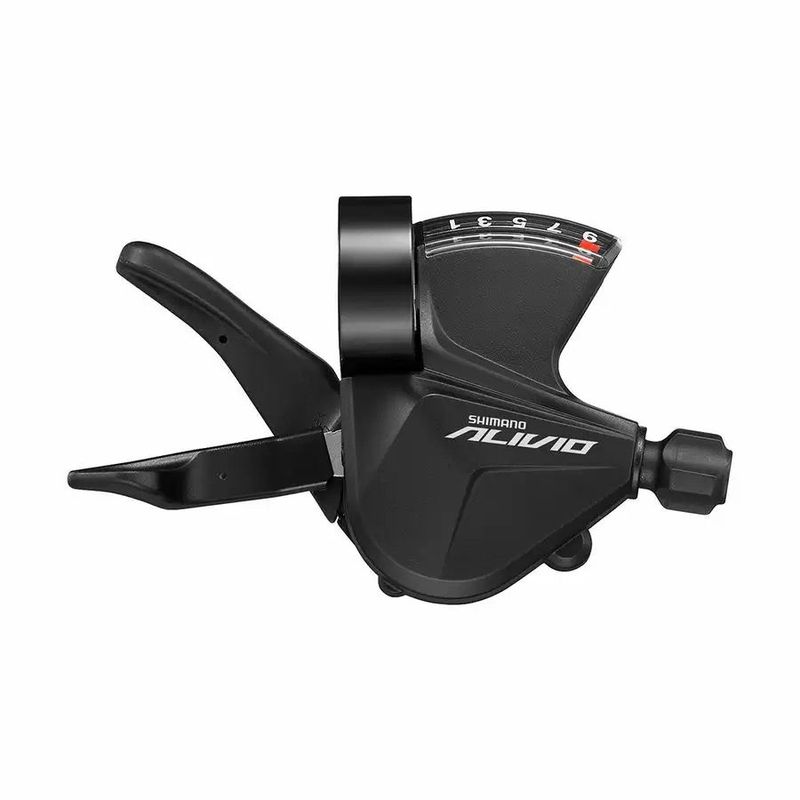 Gebrauchtes Shimano Comando Cambio Destro 9v Alivio SL-M3100-R Rapidfire Plus + Indicatore Drivetrain & Pedals