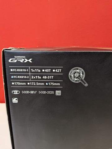 Použité Shimano GRX FC-RX810 2x11rz 48-31 172.5mm Drivetrain & Pedals