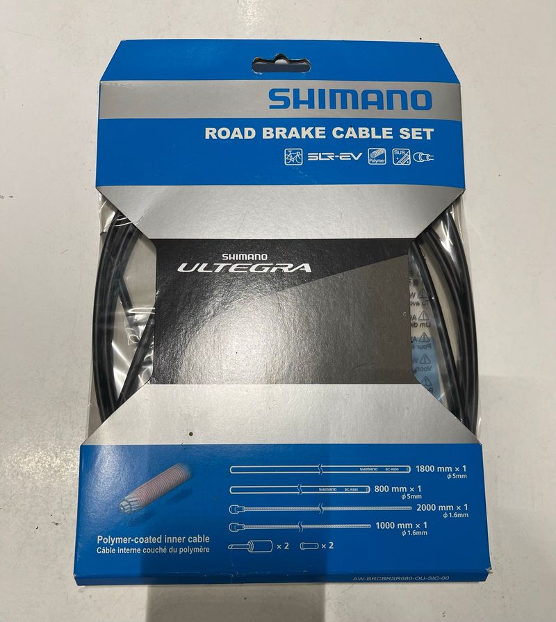 Brugt SHIMANO Set cavi freno anteriore + posteriore strada Ultegra nero Brakes