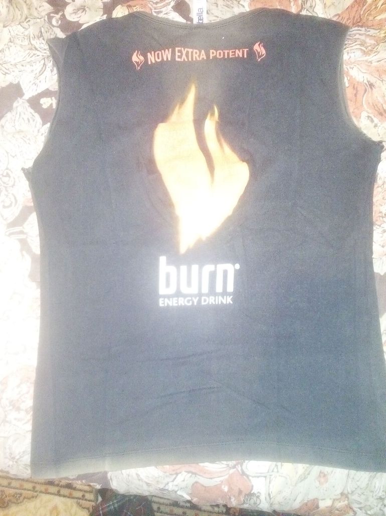 Used Burn energy drink T Shirt Fitness bike — image 2 of 2