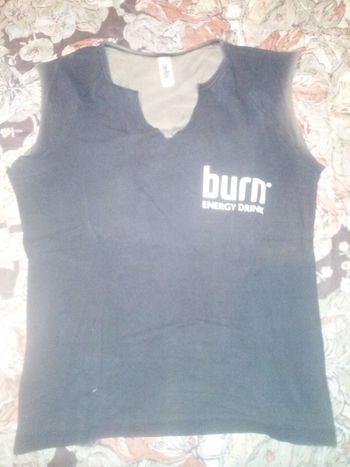 Used Burn energy drink T Shirt Fitness bike