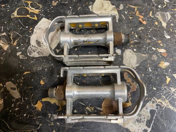 Used Sakae SP-154 Pedals 9/16" Silver Aluminum 1980 bike — image 8 of 8