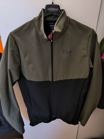 Used ph apparel Giacca Termica Waterproof Uomo Sabbia e Blu Cycling Clothing