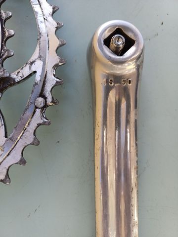 Brugt Campagnolo Record 10 Speed 175 mm 53/39T Crankset bike — billede 8 af 8