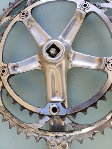 Brugt Campagnolo Record 10 Speed 175 mm 53/39T Crankset bike — billede 7 af 8