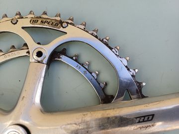 Brugt Campagnolo Record 10 Speed 175 mm 53/39T Crankset bike — billede 5 af 8