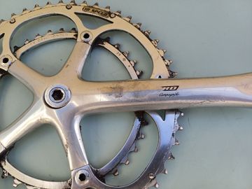 Brugt Campagnolo Record 10 Speed 175 mm 53/39T Crankset bike — billede 6 af 8