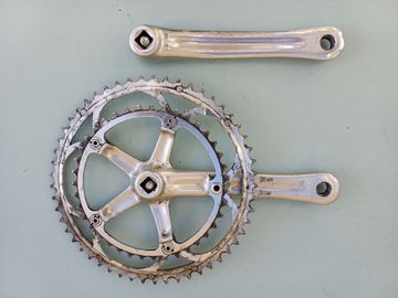 Brugt Campagnolo Record 10 Speed 175 mm 53/39T Crankset bike — billede 4 af 8