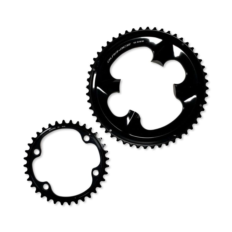 Used Shimano Dura Ace FC-R9200 12Speed Chainring 52-36T Asymmetric 110 BCD Black 2026 Drivetrain & Pedals