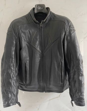 Used Spidi Giacca Moto Pelle Nera con Protezioni bike
