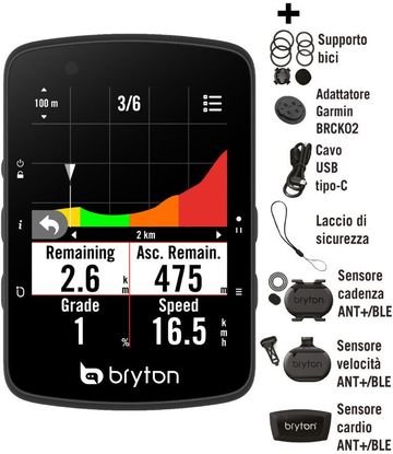 Used Bryton Rider 650T, Con Kit Dual Sensor e HRM Cycling Accessories