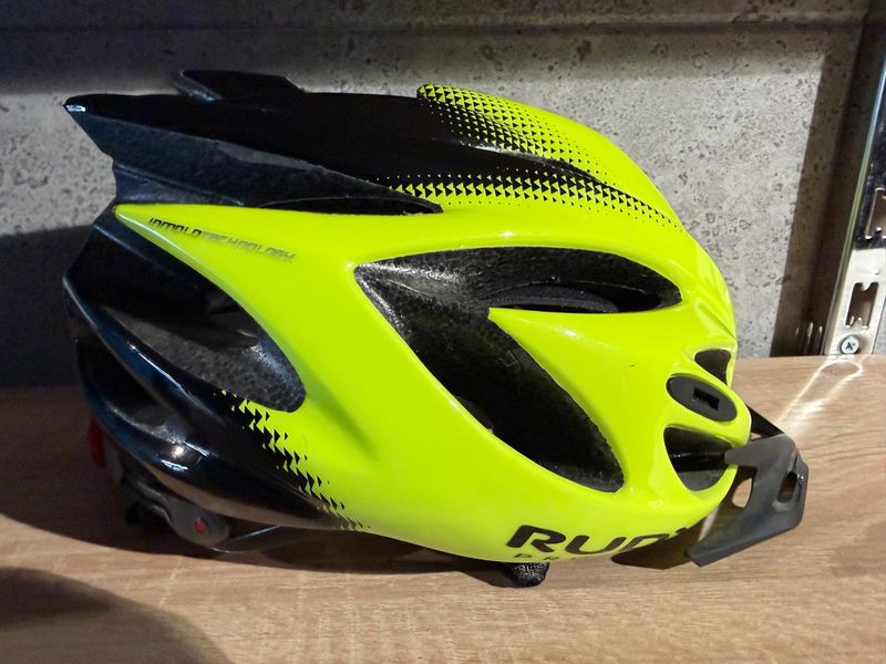 Used Rudy project Kask RUDY PROJECT Rush Yellow Fluo - Black Shiny Daszek VISOR Cycling Accessories