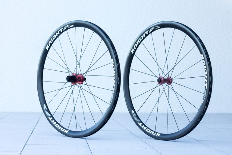 Used Knight Composites 35mm Carbon Rim Brake Wheelset bike — image 7 of 12
