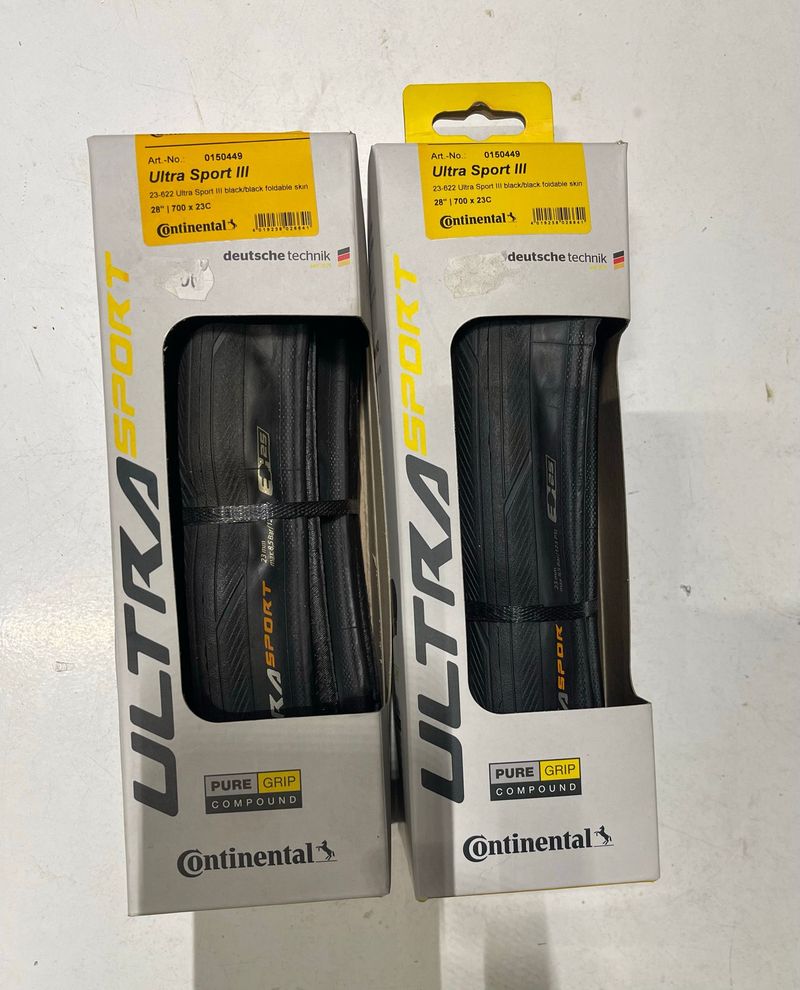 Continental Coppia Copertone Continental Ultra Sport III 700x23c Tyres & Tubes usato