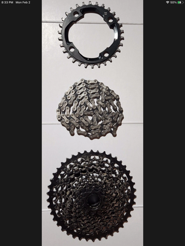 Used Sram X1 11-speed Drivetrain & Pedals