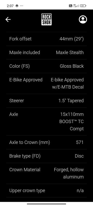 Used RockShox Lyric Base 29 Boost 160mm bike — image 3 of 13
