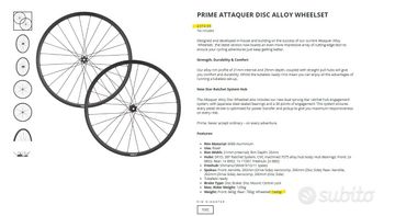 Käytetty Prime Attaquer Disc V2 Wheels