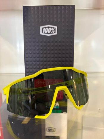 100%, Occhiali Speedcraft Soft Tact Banana - Grey Green Lens