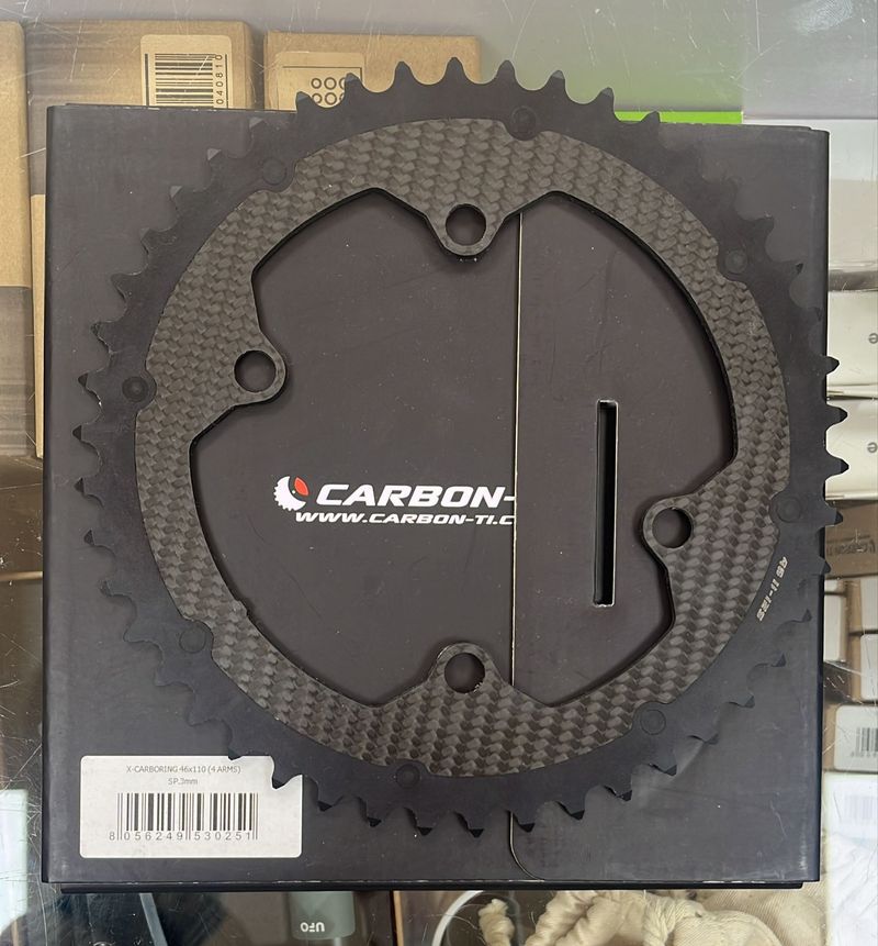 Brugt Carbon-Ti X-CarboRing 46T 2X Drivetrain & Pedals